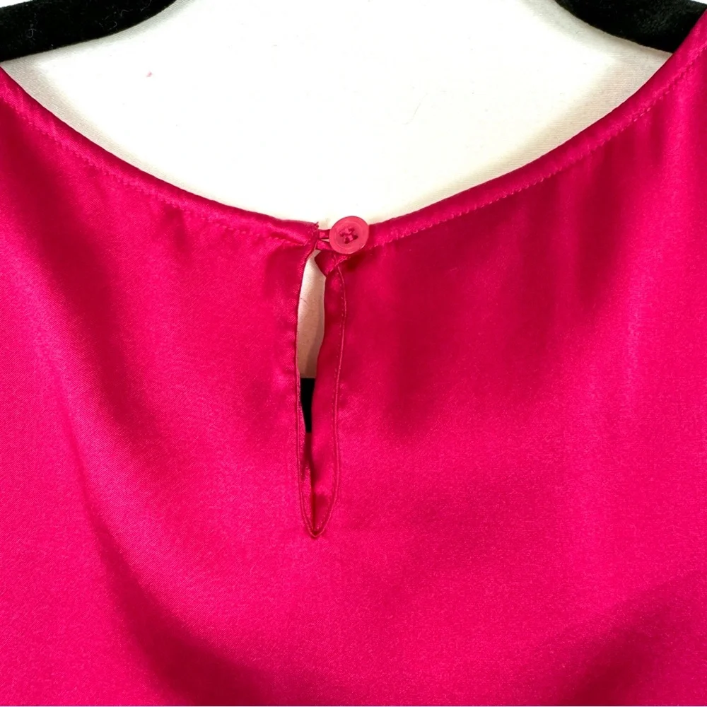 Talbots Flutter Sleeve 100% Silk Top Size 2 - Picture 10 of 11